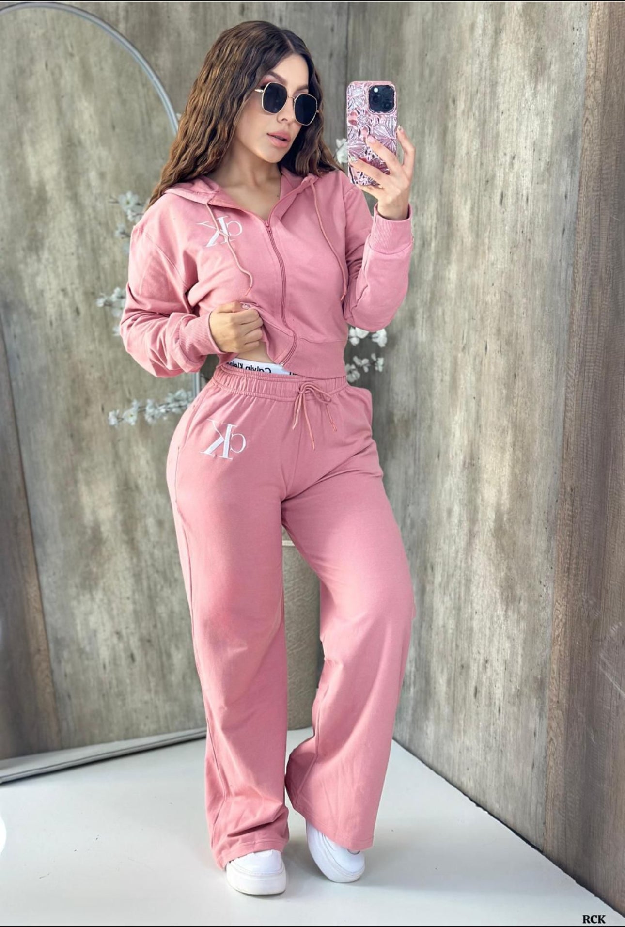 ✨ Conjunto Calvin Style Rosa Viejo– Jogger & Hoodie ✨