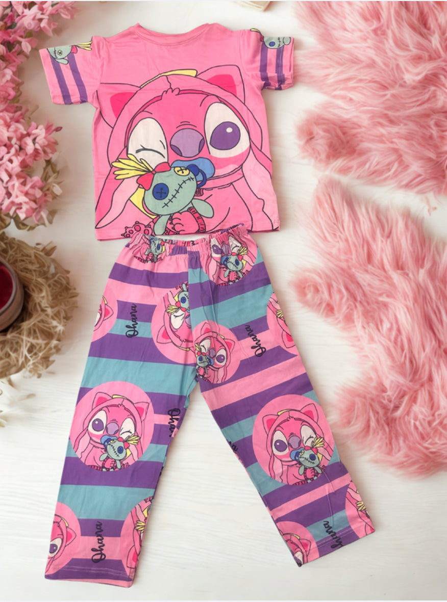 💗 Set de Pijama Infantil Angel (Lilo & Stitch) – Súper Suave