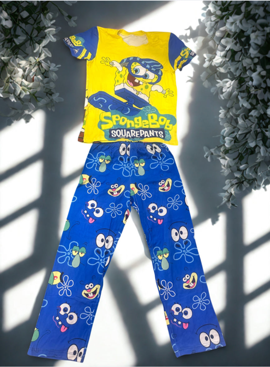 🟡 Set de Pijama Infantil Bob Esponja – Súper Divertido